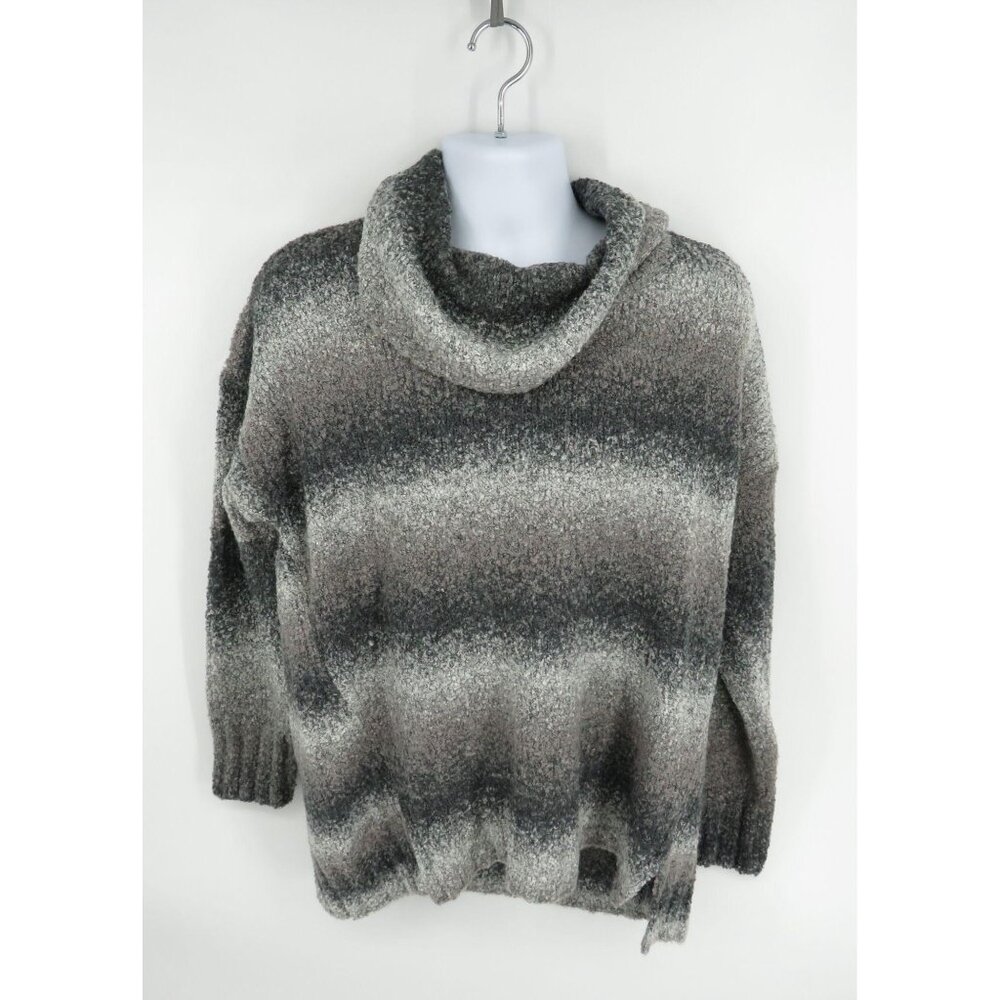 Style & Co Gray Striped Cowl Neck Sweater XL NWOT